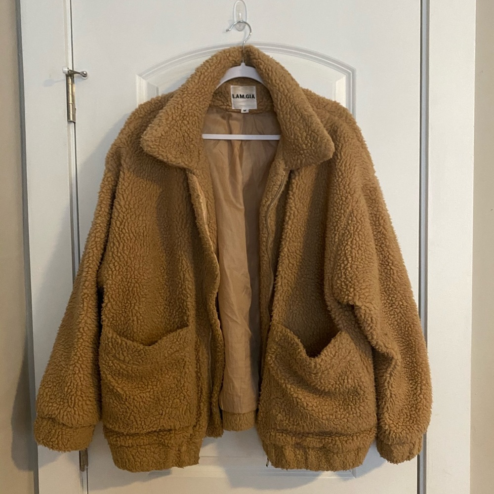 I Am Gia Pixie Teddy Coat, Teddy Jacket, Size M